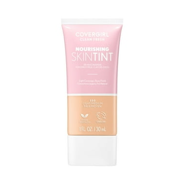 COVERGIRL Clean Fresh Nourishing Skin Tint, Dewy Finish, Light/Medium, 1 fl oz (Packaging May Vary)