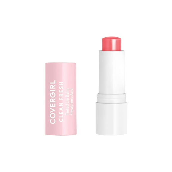COVERGIRL Clean Fresh Tinted Lip Balm, Limited Edition Earth Day, 201 Beneath Cherry Blossoms, 0.14 oz