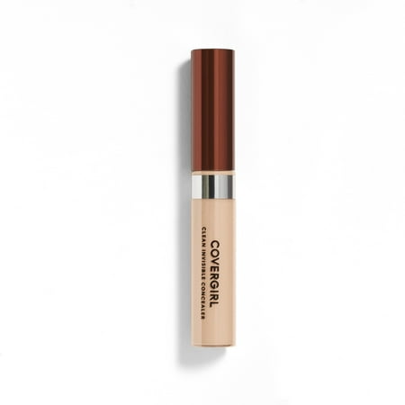 COVERGIRL Clean Invisible Lightweight Concealer, 125 Light, 0.32 oz, Concealer Makeup, Concealer for Dark Circles, Under Eye Concealer, Full Coverage Concealer