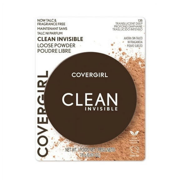 Covergirl Clean Invisible Loose Powder, 135 Translucent Deep, 0.63 oz