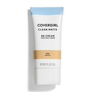 COVERGIRL Clean Matte BB Cream for Oily Skin, 540 Medium, 1 fl oz, Oil-Free BB Cream Foundation