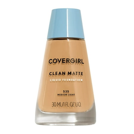 COVERGIRL Clean Matte Liquid Foundation, Medium Light 535, 1 oz