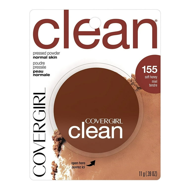 COVERGIRL Clean Invisible Pressed Powder, 155 Soft Honey, 0.38 oz 