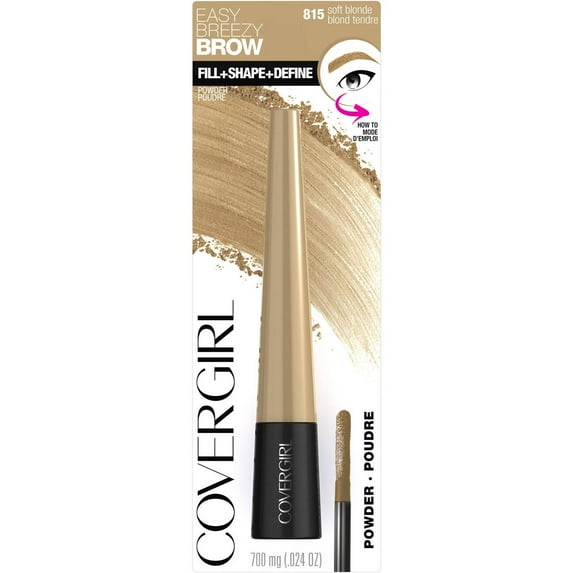 COVERGIRL Easy Breezy Brow Fill + Shape + Define Powder Eyebrow Makeup, Soft Blonde