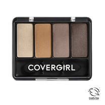 COVERGIRL Eye Enhancers 4-Kit Eyeshadow, 202 Al Fresco, 0.19 oz, Eyeshadow Palette, Nude Eyeshadow Palette, Silky Sheer Formula, Double-Ended Applicator, Cruelty-Free