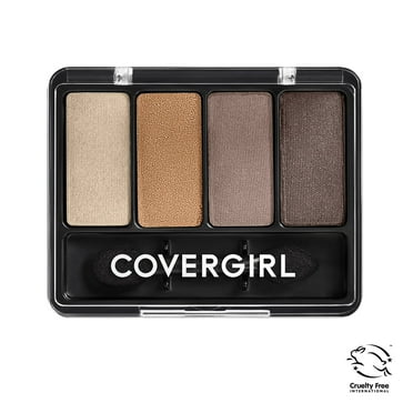 COVERGIRL Eye Enhancers 4-Kit Eyeshadow, 202 Al Fresco, 0.19 oz, Eyeshadow Palette, Nude Eyeshadow Palette, Silky Sheer Formula, Double-Ended Applicator, Cruelty-Free