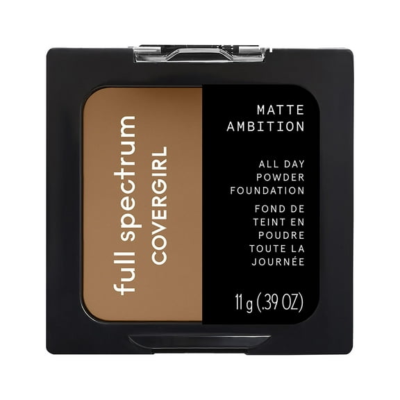 COVERGIRL Full Spectrum Matte Ambition All-Day Powder Foundation, Tan Golden