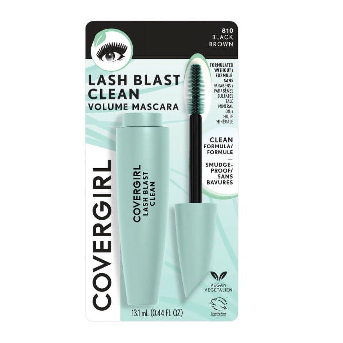 COVERGIRL Lash Blast Clean Mascara, Vegan Formula, Black Brown