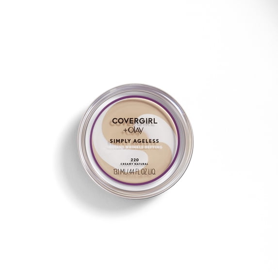 COVERGIRL + OLAY Simply Ageless Instant Wrinkle-Defying Foundation with SPF 28, Creamy Natural, 0.44 oz
