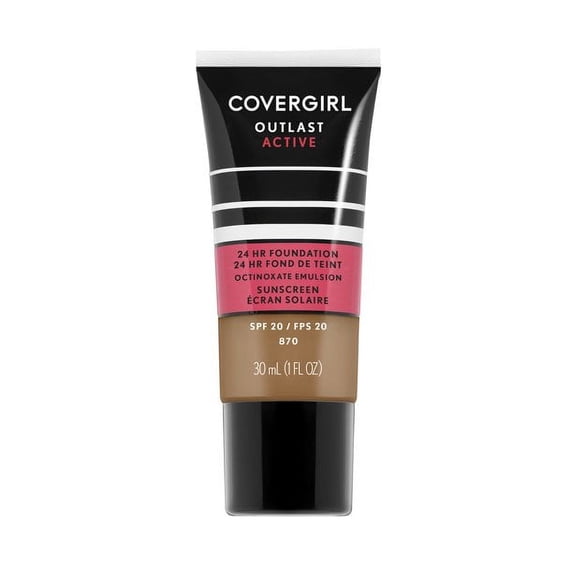 COVERGIRL Outlast Active Foundation, Toasted Almond, 1 oz