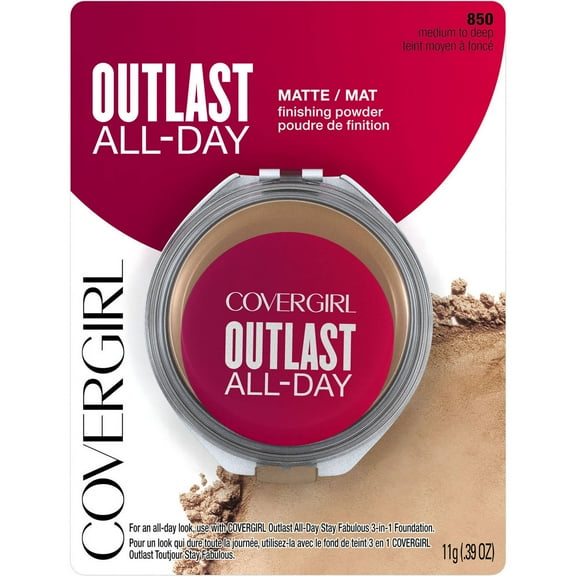 COVERGIRL Outlast All-Day Matte Finishing Powder, Medium to Deep, .39 oz