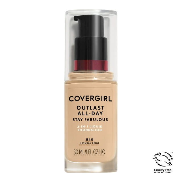 COVERGIRL Outlast All-Day Stay Fabulous 3-in-1 Foundation, 820 Creamy Natural