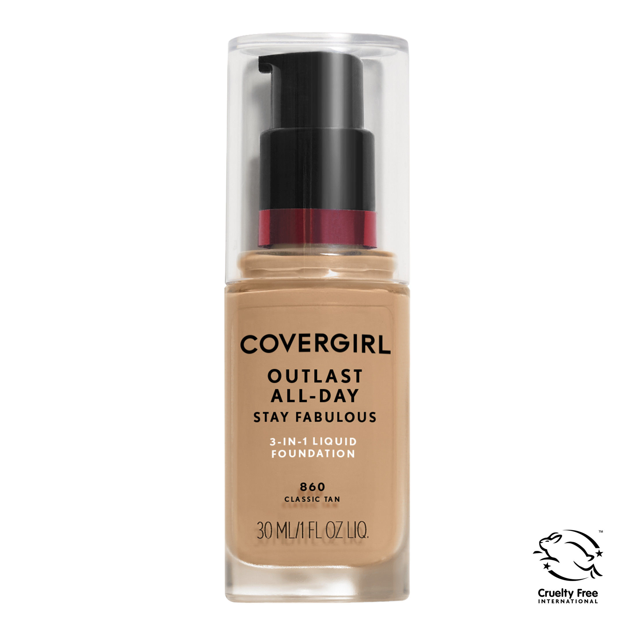 COVERGIRL Outlast All-Day Stay Fabulous 3-in-1 Foundation, 845 Warm Beige, 1 oz - image 1 of 6