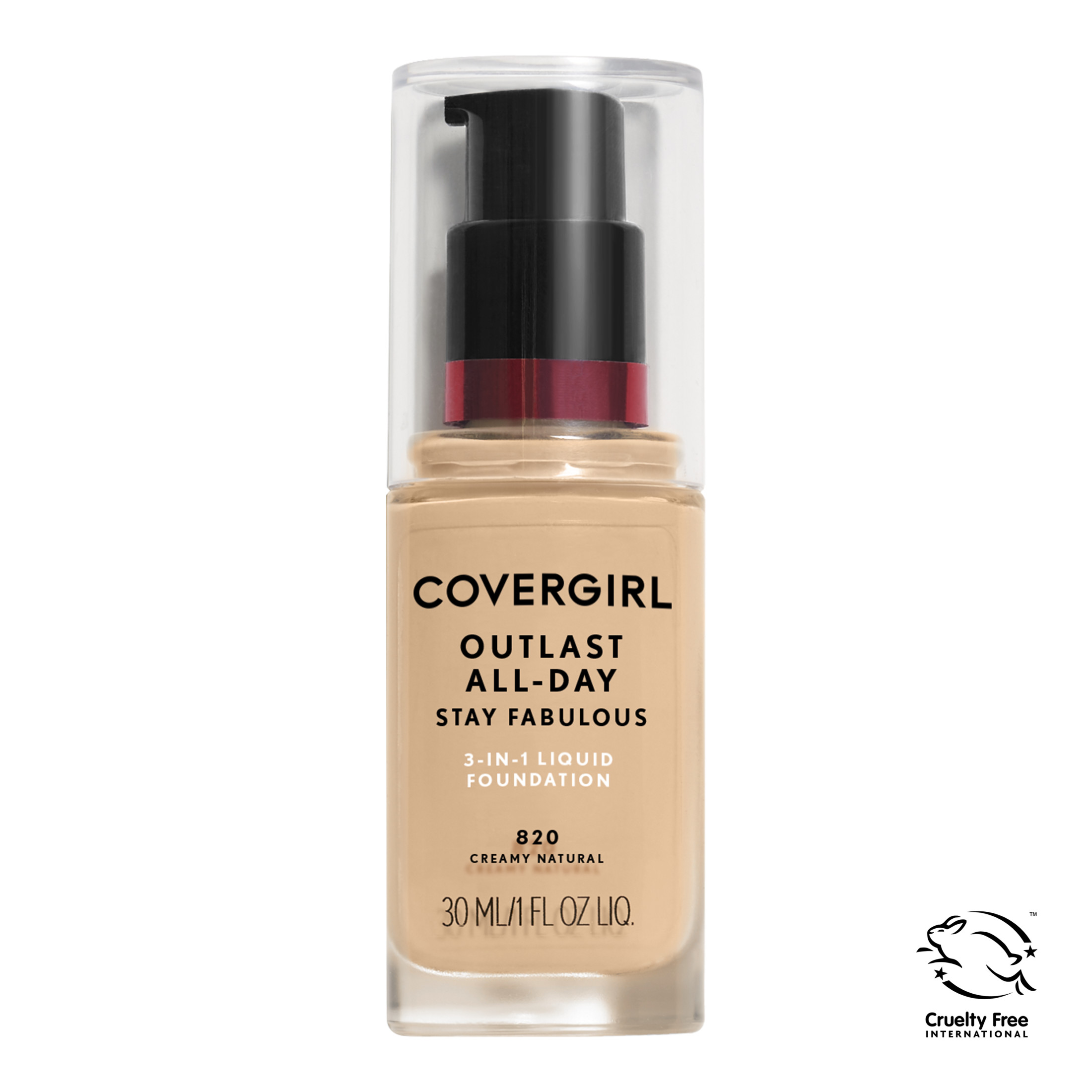 COVERGIRL Outlast All-Day Stay Fabulous 3-in-1 Foundation, 850 Creamy Beige - image 1 of 6