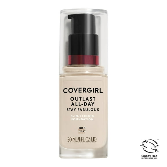 COVERGIRL Outlast All-Day Stay Fabulous 3-in-1 Foundation, 857 Golden Tan, 1 oz