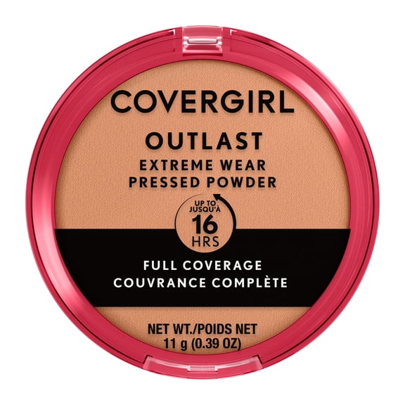 COVERGIRL Outlast Extreme Wear Pressed Powder, 820 Creamy Natural, 0.38 oz, Full Coverage