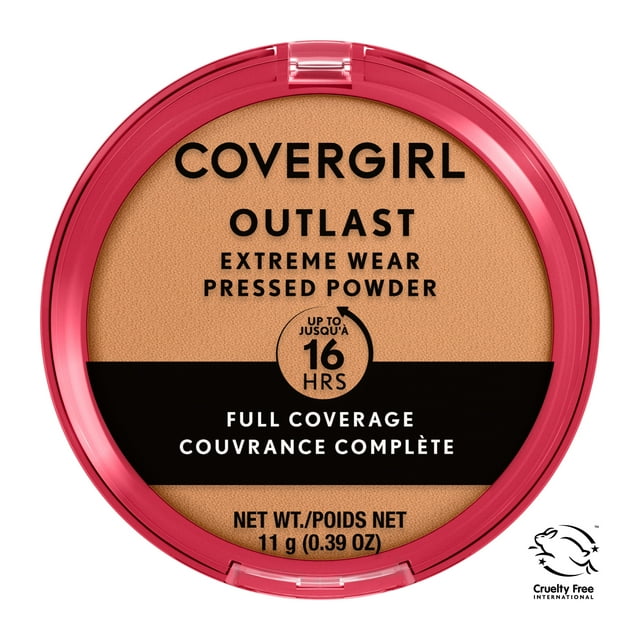 COVERGIRL Outlast Extreme Wear Pressed Powder, 862 Natural Tan, 0.38 oz, Full Coverage