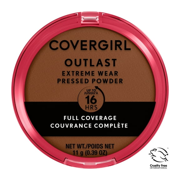 COVERGIRL Outlast Extreme Wear Pressed Powder, 880 Cappuccino, 0.38 oz, Full Coverage