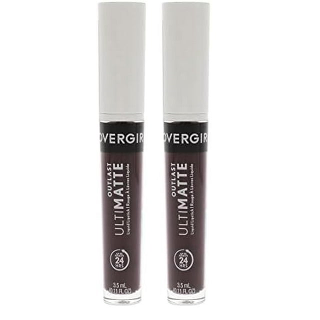 COVERGIRL Outlast UltiMatte One Step Liquid Lip Color, Noir & Forever, 0.12 Fl Oz (Pack of 2)