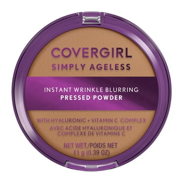 COVERGIRL Simply Ageless Wrinkle Defying Pressed Powder, 255 Soft Honey, 3.9 oz