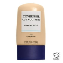 COVERGIRL Smoothers Hydrating Foundation, 720 Creamy Natural, 1 fl oz, Hydrating Foundation, Cruelty Free Foundation, Liquid Foundation, Cream Foundation, Moisturizing Foundation