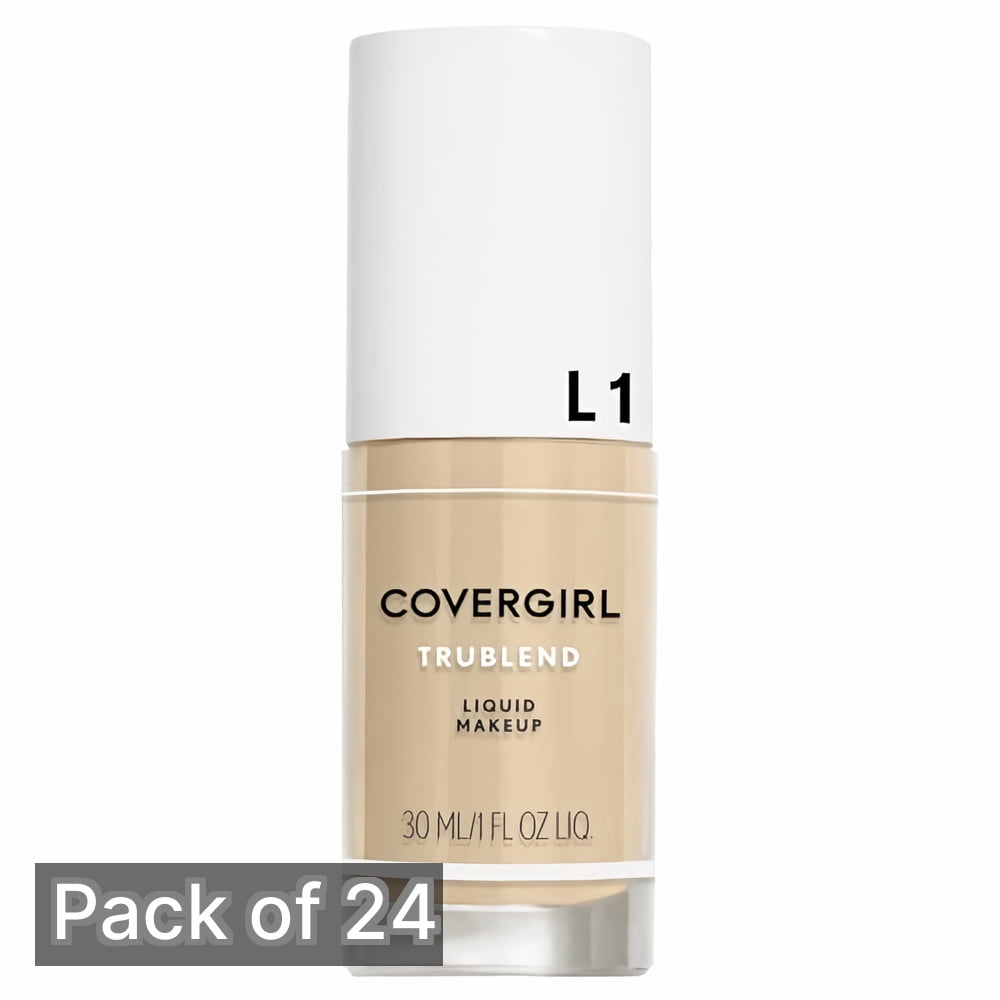 CoverGirl TruBlend Liquid Foundation, L-1 Ivory, 1 oz (Pack of 24)