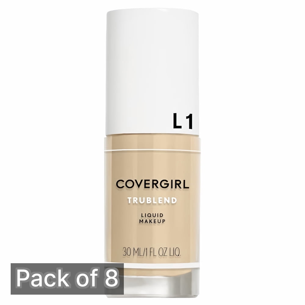 CoverGirl TruBlend Liquid Foundation, L-1 Ivory, 1 oz (Pack of 8)
