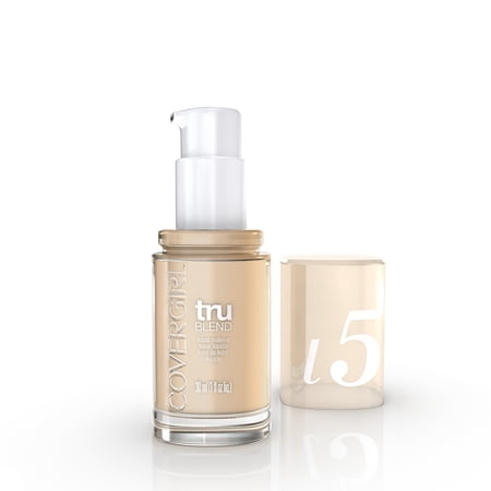 COVERGIRL TruBlend Oil-Free Liquid Foundation, L-5 Creamy Natural, 1 fl oz, Hydrating Foundation, Moisturizing Foundation, Cruelty-Free Foundation, Blends Seamlessly, Won't Clog Pores