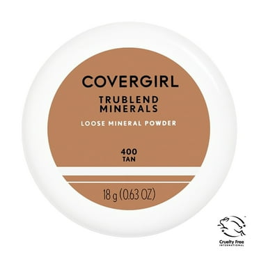 COVERGIRL TruBlend Loose Mineral Powder, 400 Tan, 0.63 oz, Setting Powder, Loose Powder, Enriched with Minerals, Easy Application, Soft, Even-Toned, Fresh Complextion