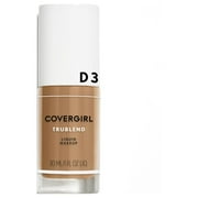 COVERGIRL TruBlend Oil-free Liquid Foundation, D-3 Honey Beige, 1 oz, Lightweight, Dewy Finish, Hydrating Foundation, Moisturizing Foundation, Cruelty-Free Foundation, Blends Seamlessly