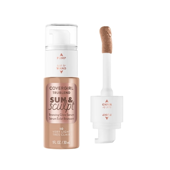 COVERGIRL TruBlend Sun & Sculpt Bronzing Glow Serum - 10 Very Light, 1. FL. OZ. / 30 mL