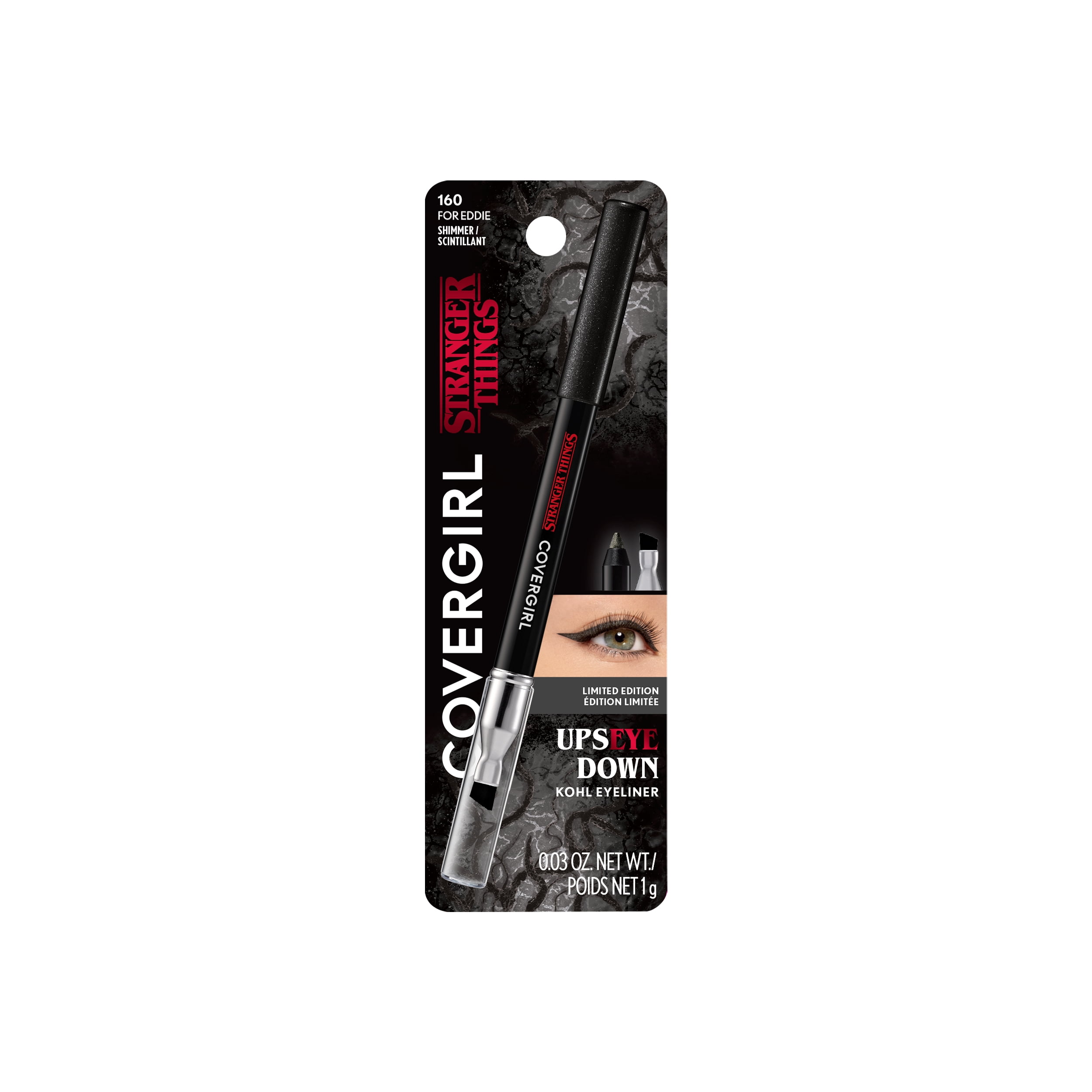 COVERGIRL x STRANGER THINGS UpsEYE Down Kohl Eyeliner, 160 For Eddie, 0.03 oz