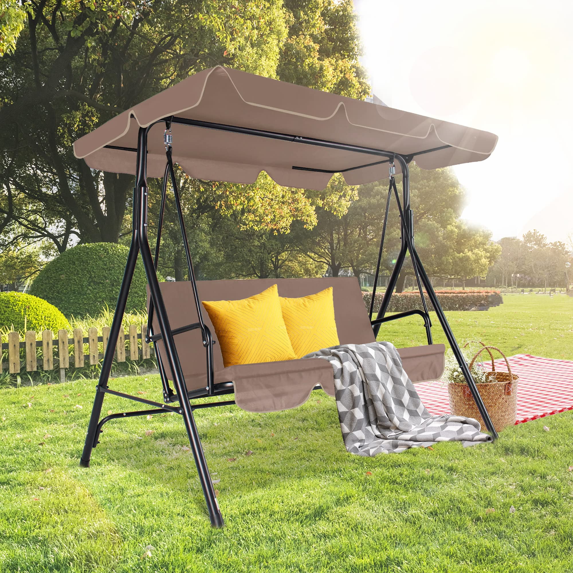 Metal patio swing new arrivals