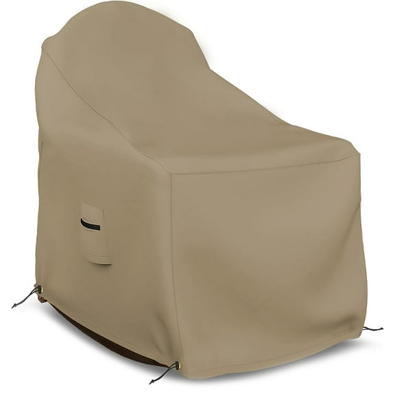COVERS&ALL Adirondack Chair Cover, 12 Oz Waterproof UV & Weather Resistant All Season Protector, Outdoor Furniture Cover with Air Vent & Drawstrings (32" W x 34" D x 36" H, Beige)