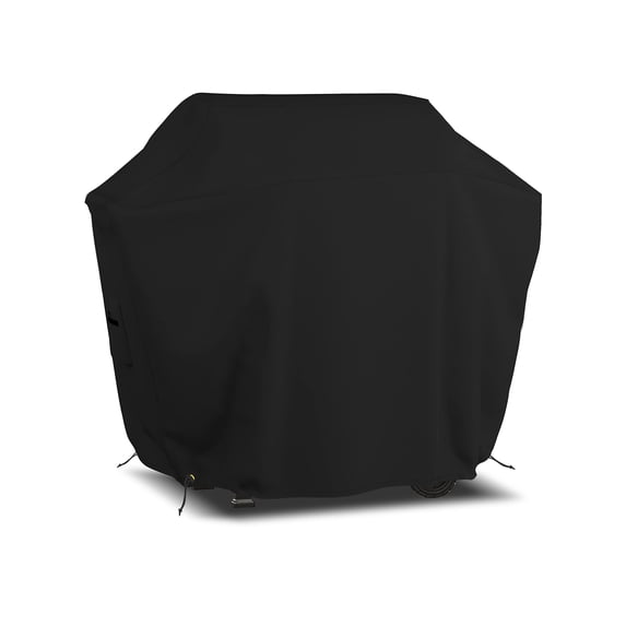 COVERS&ALL BBQ Grill Cover, 18 Oz Heavy Duty Waterproof UV & Weather Resistant, Outdoor Cover with Air Vents & Drawstrings (64” Inches, Black)