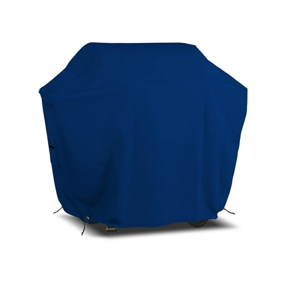COVERS&ALL BBQ Grill Cover, 18 Oz Heavy Duty Waterproof UV & Weather Resistant, Outdoor Cover with Air Vents & Drawstrings (70” Inches, Blue)
