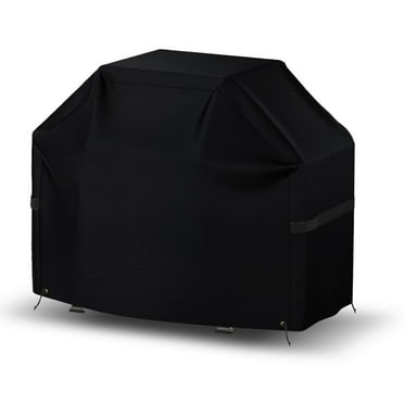 COVERS&ALL BBQ Grill Cover, Oxford Fabric, Waterproof UV & Weather Resistant Outdoor Indoor Cover with Velcro Strap & Drawstrings and Storage Bag (64" Inches, Black)