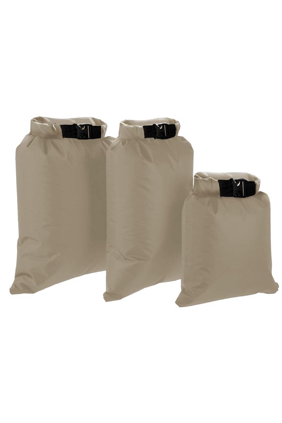 COVERS&ALL Dry Bags Waterproof 12 Oz - Lightweight Roll Top lock with clip, Outdoor Dry Sacks for Kayaking Rafting Boating Camping Hiking Traveling Water Sports - Pack of 3 (Beige)