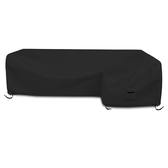 Covers & All Sectional Couch Covers for L Shape Sofa, 12 Oz Polyester, Waterproof, Tear & UV Resistant Furniture Cover with Handles & Air Pockets (Right Side Sofa, 90" x 120" x 33" x 35", Black)