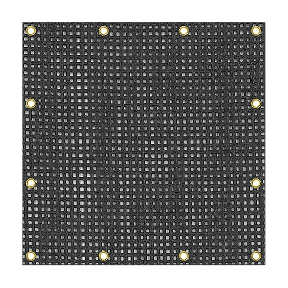 COVERS&ALL Mesh Tarps, 6 Oz 20 mil Polyester protective cover with Reinforced Edges, Multipurpose for Patio Garden Fences Swimming Pools Construction Dump Trucks Equipment (10' H x 50' W Feet)