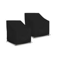 thumbnail image 1 of COVERS&ALL Outdoor Chair Cover 12 OZ Pack of 2 Waterproof - 100% Weather Resistant Customize cover Stackable /Patio Chair covers with Air Pocket & Drawstring for Snug Fit (29"L x 30"D x 36"H, Black), 1 of 6