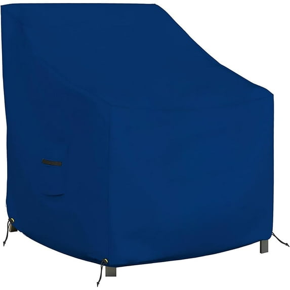 COVERS&ALL Outdoor Chair Covers, Made of 18 Oz Waterproof & UV-Resistant Cover Tuff Fabric, Suitable for Indoors/Outdoors (33" H x 28" D x 26" W, Blue)