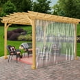 thumbnail image 1 of COVERS&ALL Outdoor Clear Curtain, Made of Waterproof, Tear-Resistant Ultra Clear PVC Material, Commercial & Residential Use (4' H x 10' W feet), 1 of 8