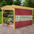 thumbnail image 1 of COVERS&ALL Outdoor Clear Panel Curtain, 18 Oz Tarp Tuff Waterproof & UV Resistant Material with Rustproof Grommets, Multi-Purpose Ideal for Outdoors/Indoors (7' H x 4' W feet, Red), 1 of 8
