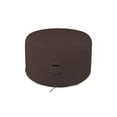 thumbnail image 1 of Covers & all Round Ottoman Cover, Heavy Duty 18 Oz Waterproof UV & Weather Resistant Patio Garden Furniture Stool Protector Indoor Outdoor Use, Air Vents & Drawstrings (34" Diameter x 22" H, Coffee), 1 of 6