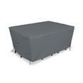 thumbnail image 1 of COVERS&ALL Outdoor Patio Rectangle Table & Chair Set Cover 12 Oz Waterproof - 100% Weather Resistant PVC Coated Table Cover with Air Pockets & Drawstring for Snug Fit. (128” L X 82” D X 23” H, Grey), 1 of 6