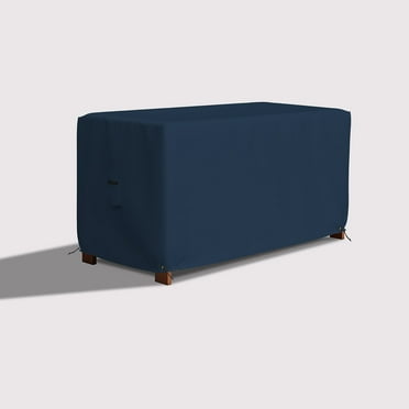 COVERS&ALL Patio Deck Box Cover - Heavy Duty 12 Oz Waterproof Outdoor Yard Cushion Storage Box Protection 100% Weather Resistant with Air Pockets and Drawstring. (44”W X 28”D x 24”H, Blue)