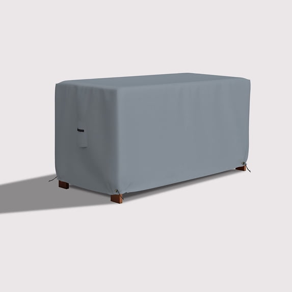 COVERS&ALL Patio Deck Box Cover - Heavy Duty 18 Oz Waterproof Outdoor Yard Cushion Storage Box Protection 100% Weather Resistant with Air Pockets and Drawstring. (63” W X 30”D x 28”H, Grey)