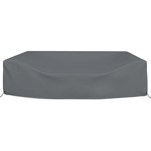COVERS&ALL Patio Sectional Sofa Set Cover - Heavyduty 12 Oz. Waterproof, Durable Outdoor Furniture Table & Chair Set Cover with Airpockets & Drawstring (108" W x 82" D x 28" H, Grey)