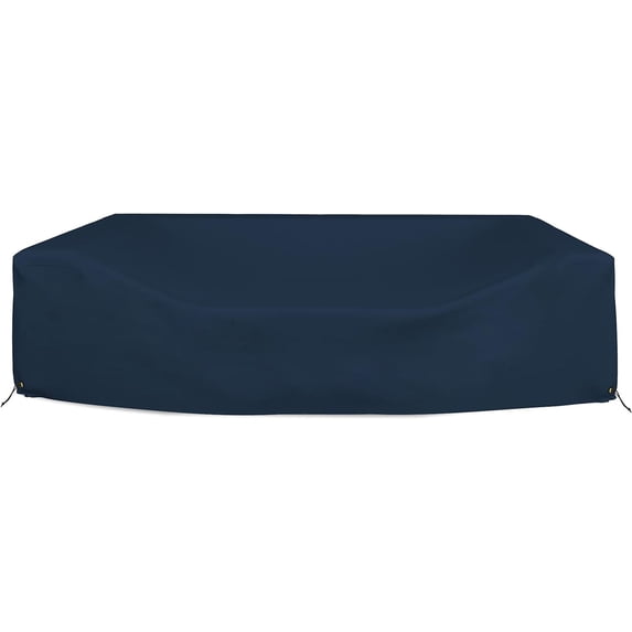 COVERS&ALL Patio Sectional Sofa Set Cover - Heavyduty 12 Oz. Waterproof, Durable Outdoor Furniture Table & Chair Set Cover with Airpockets & Drawstring (128" W x 83" D x 28" H, Blue)